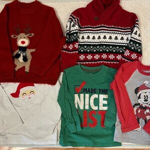3T Christmas sweater shirts bundle